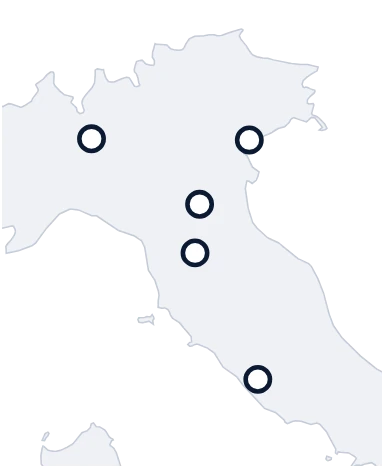 Map of Italy: one base city of your choice
